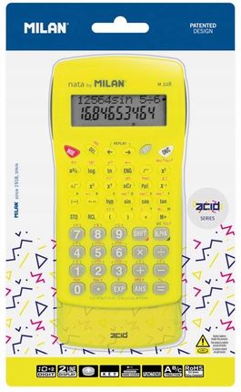 Kalkulator naukowy MILAN M228 ACID 159005 żółty
