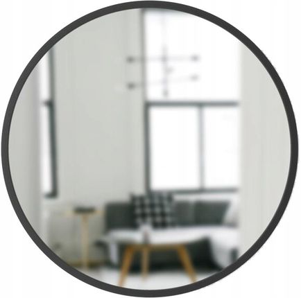 Lustro Okrągłe Ścienne Loft w Czarnej Ramie 60cm