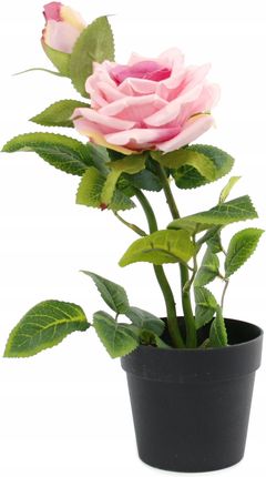 Sztuczne Kwiaty W Doniczce Róża 28cm Różne