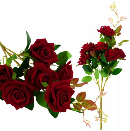 Bukiet Róż Welurowych Czerwonych Jak Żywe Piękne