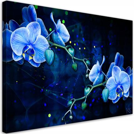 Obraz Na Płótnie Niebieski kwiat orchidei 90x60