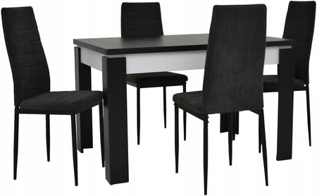 4 krzesła Sztruks i Stół 80x120/160