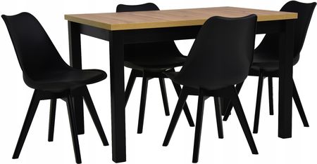 Stół 80x120/150 4 krzesła Skandynawskie SL-02