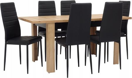 Meble kuchenne Stół 80x120 Rozkładany i 6 krzeseł
