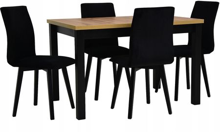 Stół rozkładany 80x120/150 4 krzesła Luna