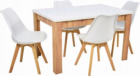 Rozkładany stół 80x140/180 cm i 4 krzesła