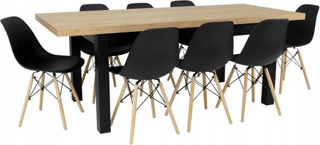 8 krzeseł i stół 90x170/250 cm /inne Blatu