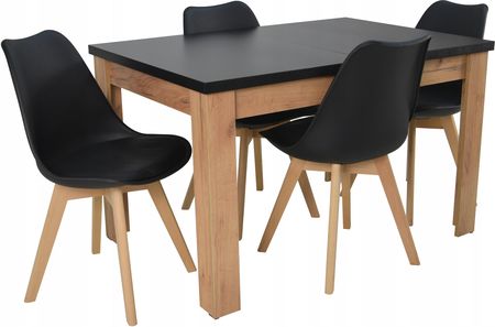 Komplet 4x krzesła Skandynawskie i stół Laminat