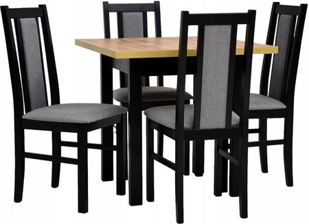 Zestaw stół rozkładany 80x80 cm i 4 krzesła