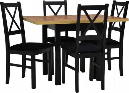 Zestaw stół 80x80 cm i 4 krzesła krzyżaki