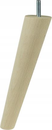 noga drewniana bukowa skośna 20 cm ze szpilką M8