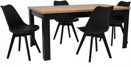 4 krzesła skandynawskie Stół 90x160/200 Artisan