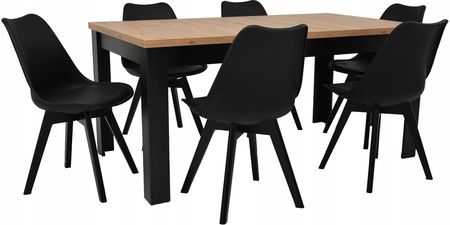 6 krzeseł skandynawskie Stół 90x160/200 Artisan