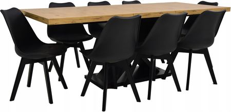 Nowoczesny stół 90x160/210 8xkrzesło skandynawskie