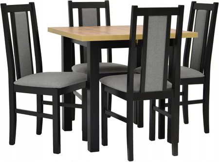 4 x krzesło stół kwadratowy 80x80/160 cm Wotan