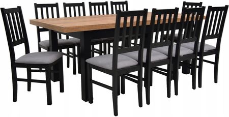 10 krzeseł B-4 i stół rozkładany 90x170/250 Craft