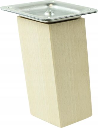 1x noga drewniana do mebli bukowa, skośna 10 cm
