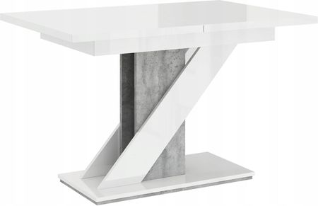 Stół rozkładany Meva biały czarny 80x120/160 cm