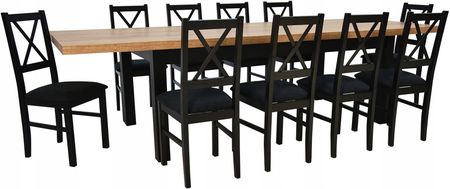 10x krzesło Skandynawskie i rozkładany stół do 3m