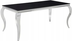 Zdjęcie Stół szklany do jadalni Prince 180x90 czarny/chrom - Białystok