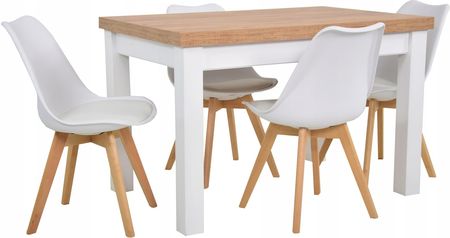 4 krzesła skandynawskie stół 80x120/160 Craft