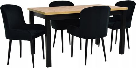 4 krzesła kubełkowe IK-03 Stół 80x140/180 Artisan