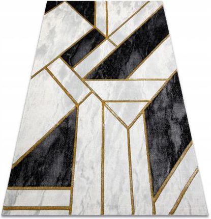 Dywan glamour szaro-czarno- złoty geometria120x170