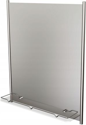 Lustro łazienkowe lusterko z ramą półką 53x60 cm