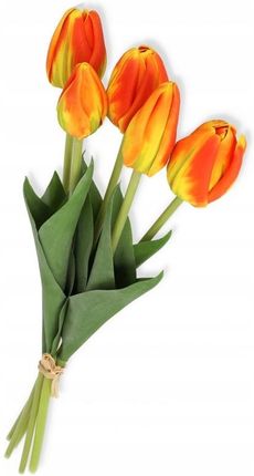 Tulipany bukiet piankowe pomarańczowo żółte