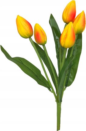 Tulipany piankowe bukiet kwiatów Pomarańcz 29 cm