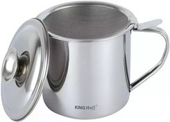 Kinghoff Pojemnik Na Olej Z Pokrywką I Sitkiem Filtrującym 1.2 Metalowy (Kh1726)