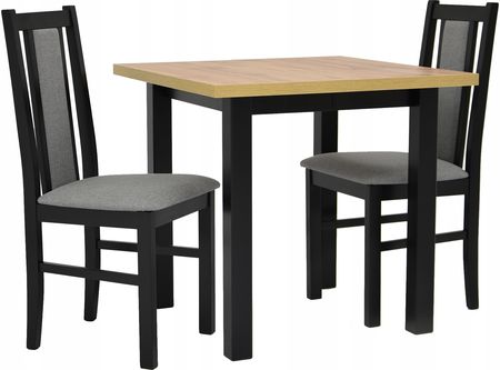 2 x krzesło stół kwadratowy 80x80/160 cm Wotan