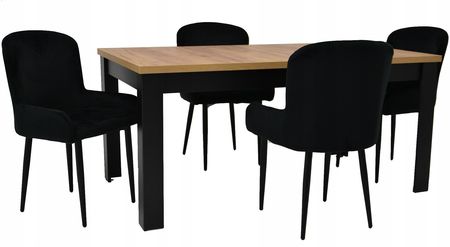 4 krzesła fotelowe i Stół 90x160/200 Artisan