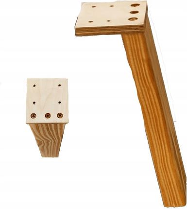 Noga drewniana surowa do stolika typ Loft 25 cm
