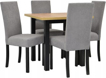 Stół 80x80/160 cm Wotan i 4 krzesła drewniane