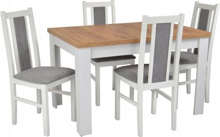 4 drewniane krzesła i stół 80x140/180 cm Craft