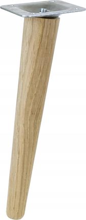Noga, nóżka drewniana dębowa, skośna, zestaw 21 cm