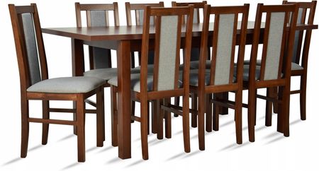 Zestaw Stół rozkładany 80x140x180 cm 8 krzeseł