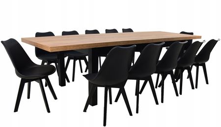 12 krzeseł skandynawskich stół 100x200/300 craft