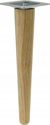 Noga, nóżka drewniana dębowa, prosta, zestaw 21 cm