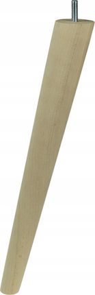 noga drewniana 35 CM buk surowy skośna ze szpilką