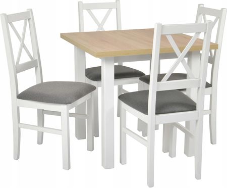 4 x krzesło stół kwadratowy 80x80/160 cm Sonoma