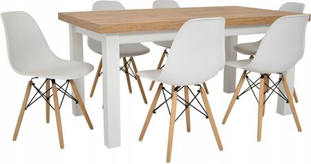 6 krzeseł skandynawskich Stół 90x16/240 Wotan