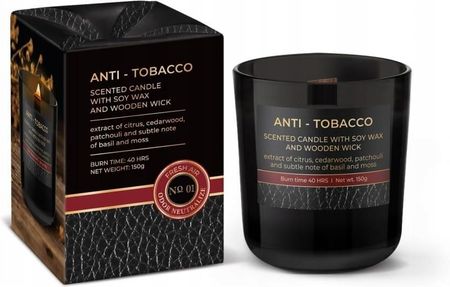Świeca zapachowa Anti Tobacco drewniany knot o