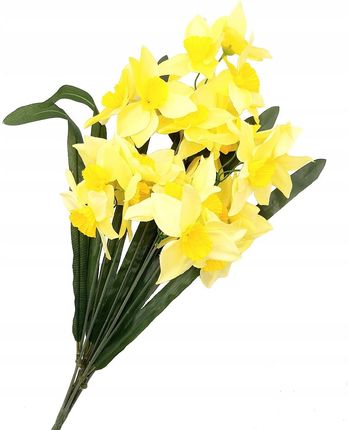 Żonkil Narcyz Duży Bukiet Sztuczne Kwiaty Żółty