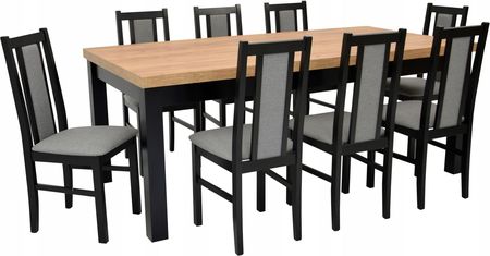 8 krzeseł drewnianych i stół 100x200/300 Craft