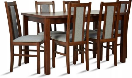 Zestaw Stół rozkładany 80x120x150 cm 6 krzeseł
