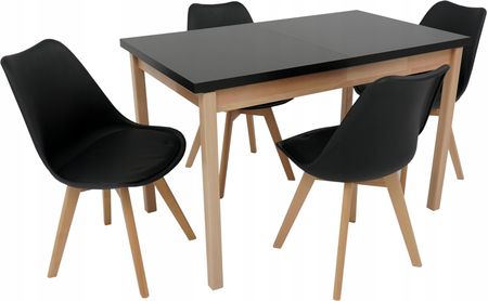 Zestaw 4 krzeseł i stół 70x120/160 cm/ Wybór