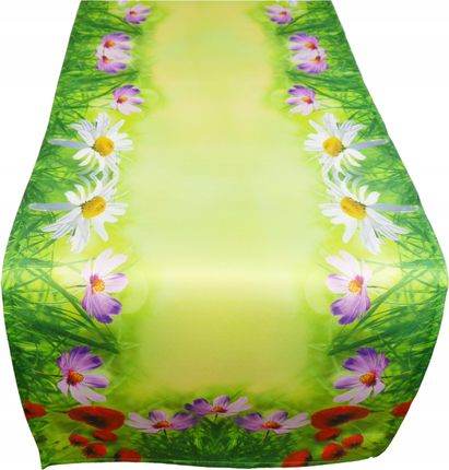 Bieżnik wiosenny 40x180 kwiaty maki lato 3D
