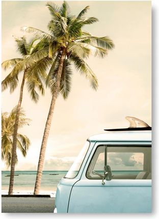 Palmy Plaża Morze plakat obraz A2 59,4x42cm #131